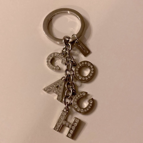 WOW*NWT COACH Swarovski Crystal Stone Keychain/Bag Charm - Picture 2 of 13
